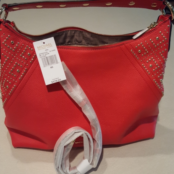 Michael Kors Bags Mk Studded Aria Shoulder Bag Poshmark